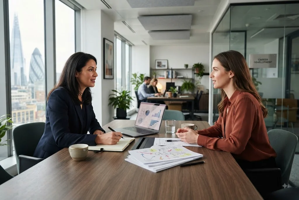 Career coaching session for professional and career development